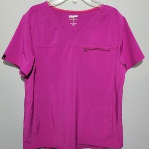 Scrubstar Women's Magenta V-Neck Top